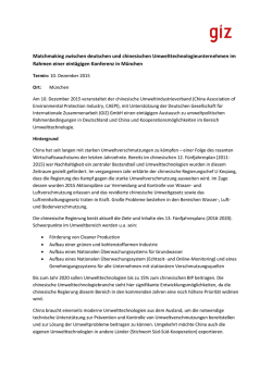 Matchmaking zwischen deutschen und chinesischen