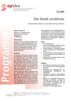 Die Stadt ern&auml;hren
