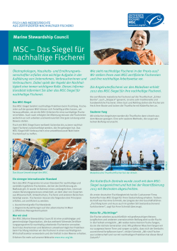 MSC – Das Siegel für nachhaltige Fischerei