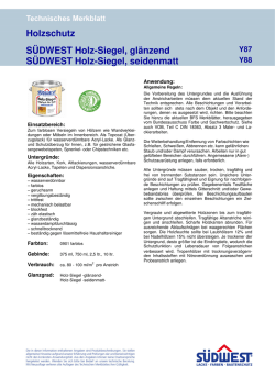 Holzschutz S&Uuml;DWEST Holz-Siegel, gl&auml;nzend S&Uuml;DWEST Holz