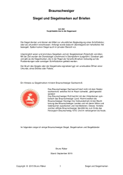 Braunschweiger Siegel und Siegelmarken auf Briefen