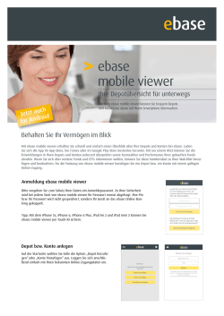 Informationsblatt zum ebase mobile viewer