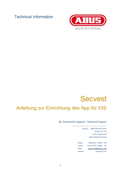 Einrichtung Secvest App