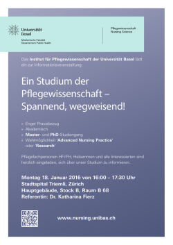 Ein Studium der Pflegewissenschaft – Spannend, wegweisend!