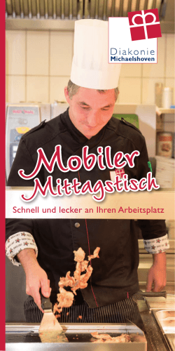 Mobiler Mittagstisch - Diakonie Michaelshoven