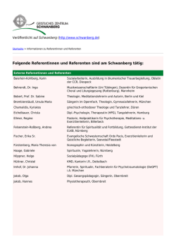 Informationen zu Referentinnen und Referenten