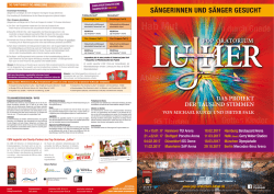 die Chorausschreibung für die Tour 2017 downloaden
