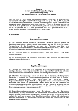 1 Satzung über die öffentliche