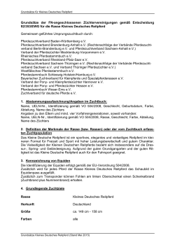 Grundsätze Kleines Deutsches Reitpferd (Stand Mai 2015)