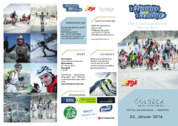 23. Jänner 2016 Mein Skitour-Event