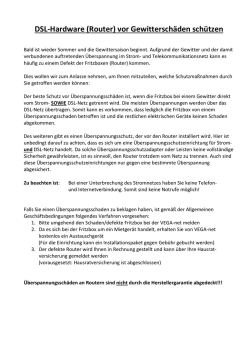 DSL-Hardware (Router) vor Gewittersch&auml;den sch&uuml;tzen - VEGA-net