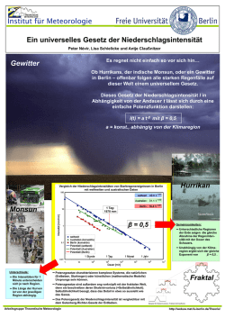 Ein universelles Gesetz der Niederschlagsintensit&auml;t