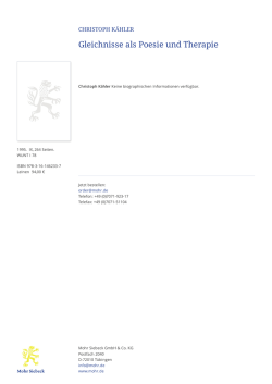 Gleichnisse als Poesie und Therapie