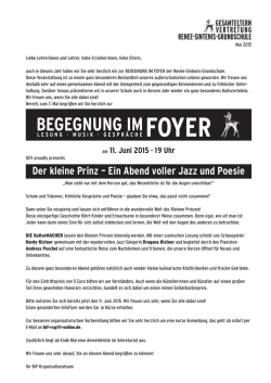 Der kleine Prinz – Ein Abend voller Jazz und Poesie