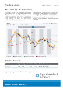 Trading-News Clariant