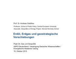 Goldthau, A. – Erdöl, Erdgas und geostrategische