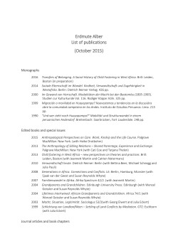 Full Bibliography of Publications