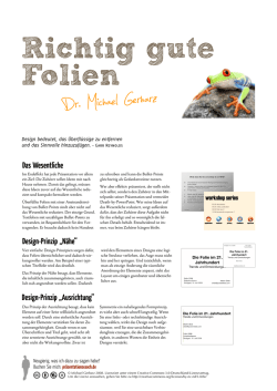Handout - Richtig gute Folien