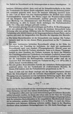 Der Einfluß der Reynoldszahl auf die Strömungsverluste in ebenen