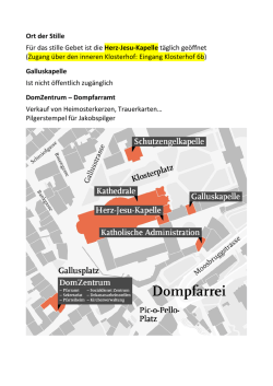 Ort der Stille Für das stille Gebet ist die Herz-Jesu
