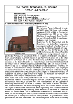 Kirchen und Kapellen in Staudach