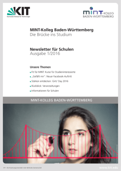 Newsletter-Ausgabe als pdf - MINT-Kolleg