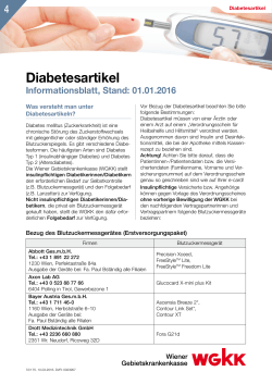 Diabetesartikel - Wiener Gebietskrankenkasse