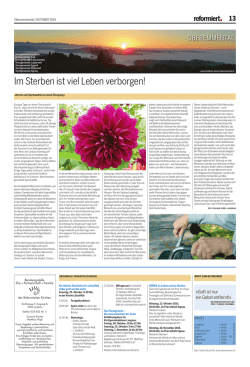 Im Sterben ist viel Leben verborgen!