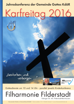 Karfreitag 2016 - Gemeinde Gottes Deutschland KdöR