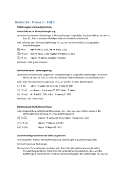 Herbst 2014, Thema 3 diachron
