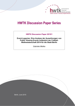 HWTK Discussion Paper Series