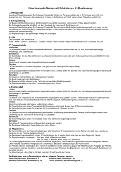 H&auml;sordnung der Narrenzunft Sch&ouml;mberg e. V. (Kurzfassung)
