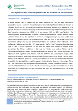 Herbizideinsatz Stauden - Landwirtschaftskammer Schleswig