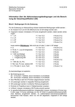 11.1 bis 12.2 - Gymnasium Bayreuther Straße