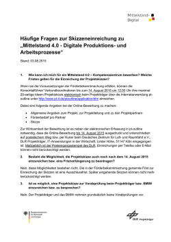H&auml;ufige Fragen zur Skizzeneinreichung zu