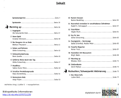 Inhaltsverzeichnis