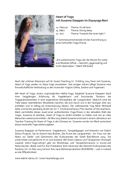 Heart of Yoga mit Susanne Daeppen im Dayayoga Bern