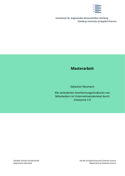 Die ver&auml;nderten Anerkennungsstrukturen von Mitarbeitern im