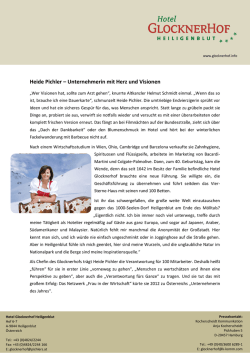 Heide Pichler &ndash; Unternehmerin mit Herz und