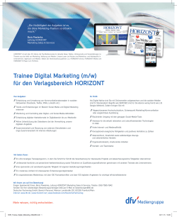 Trainee Digital Marketing (m/w) für den Verlagsbereich HORIZONT