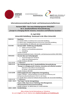 Informationsveranstaltung f&uuml;r Sozial