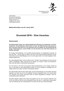 Eine Vorschau, 20.1.2016  - Fasnachts