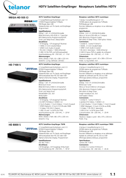 HDTV Satelliten-Empf&auml;nger R&eacute;cepteurs Satellites HDTV