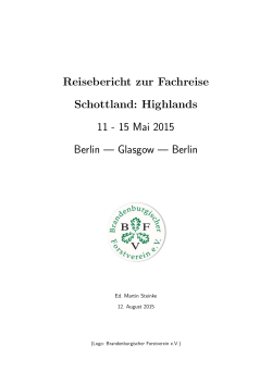 Schottland - Deutscher Forstverein e.V.