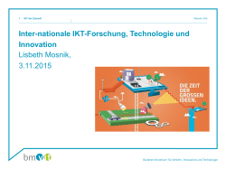 Inter-nationale IKT-Forschung, Technologie und Innovation Lisbeth