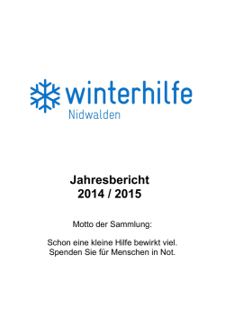 Jahresbericht 2014 / 2015