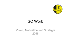 SC Worb Strategie, Motivation und Vision 2018