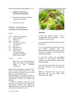Eichblatt - Salat mit Birne, Camembert und Walnüssen