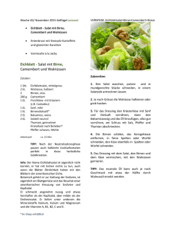 Eichblatt - Salat mit Birne, Camembert und Waln&uuml;ssen