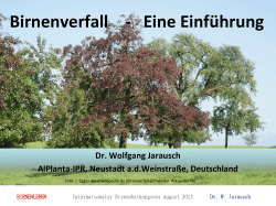 Birnenverfall – eine Einführung